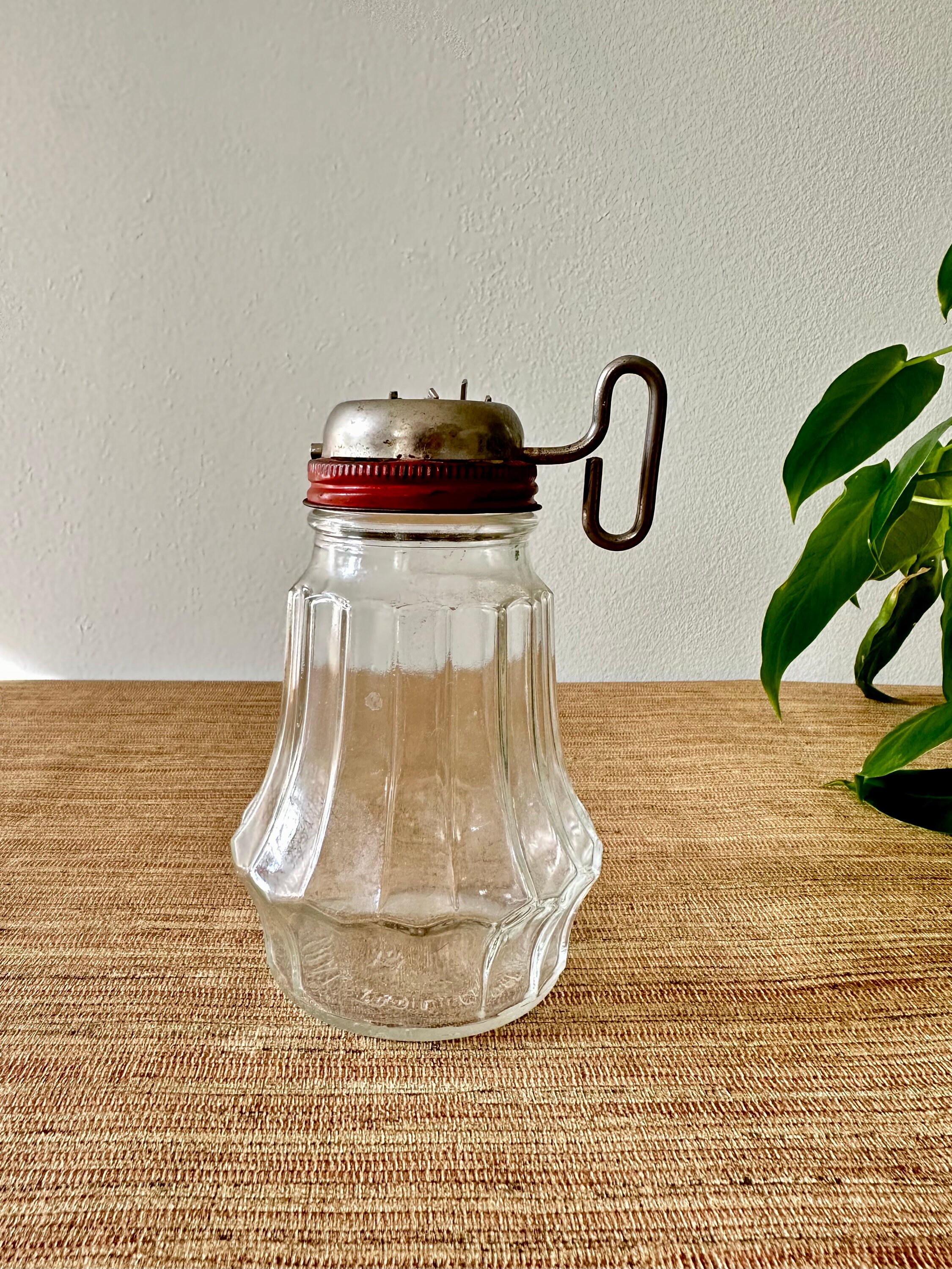 Vintage Federal Tool Corp. Glass Jar Nut Grinder With Turn Key