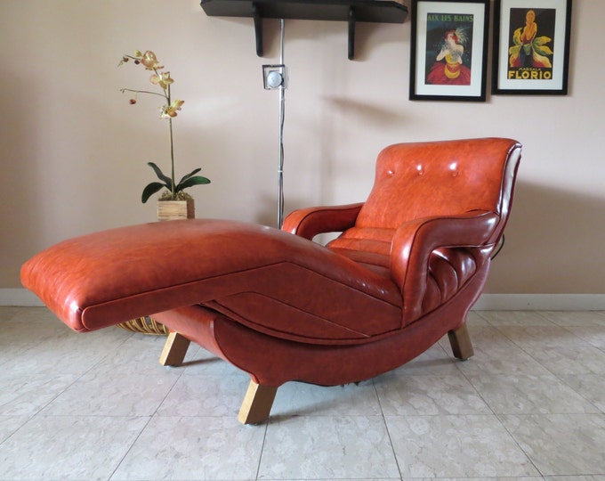 Mid Century Modern Contour Lounge Chair Reclining Massage Chair