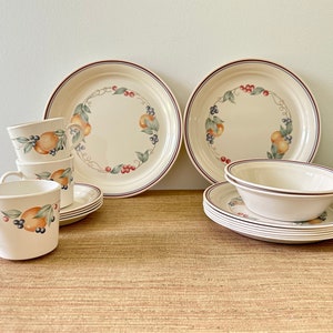 Vintage Corelle Abundance Dinnerware by Corning - Plates, Bowls, Cups & Saucers (Sold in Sets)