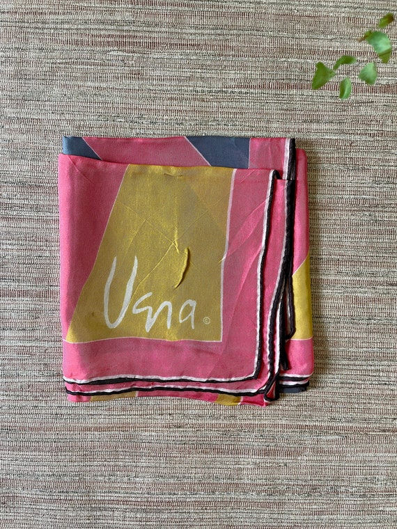 Vintage Vera Neumann Silk Scarf - Geometric Design