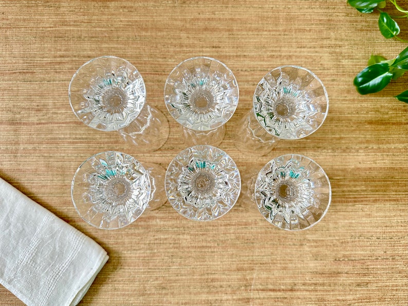 Vintage Baccarat DAssas Crystal Wine Glasses Set of 6 image 9