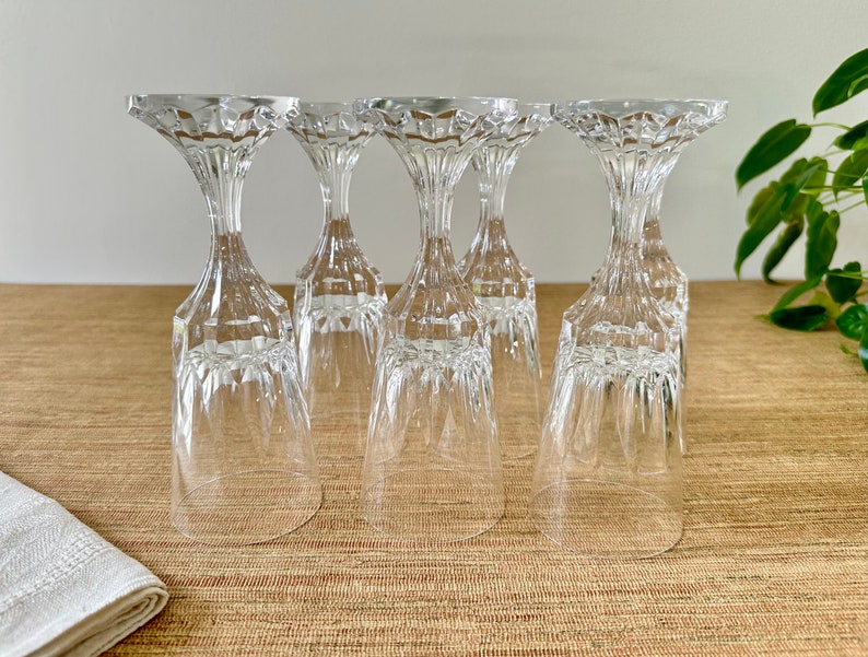 Vintage Baccarat DAssas Crystal Wine Glasses Set of 6 image 10