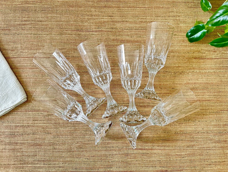 Vintage Baccarat DAssas Crystal Wine Glasses Set of 6 image 7