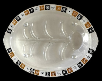 MCM Garland Glass Oval Serving Platter