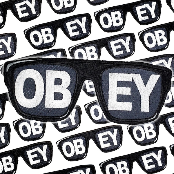 Obey Sunglasses Embroidered Patch - Iron On Sew On - They Live