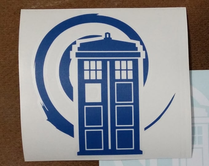 Police Box Vinyl Decal for Car Windows and Laptops Tardis in Vortex ...