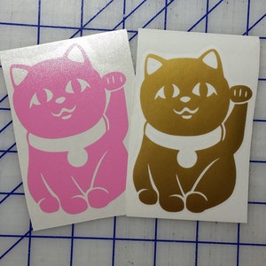 Lucky Cat Maneki Neko Beckoning Cat Stickers Vinyl Decal
