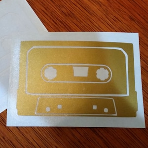 Cassette Tape Vinyl Decal for Car Windows and Laptops 1980s 80s Music
