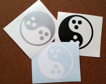 Dudeism Yin Yang Vinyl Decal for Car Windows and Laptops