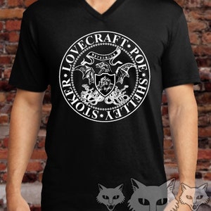 Horror Author Shirt Poe HP Lovecraft Mary Shelley Bram Stoker image 2