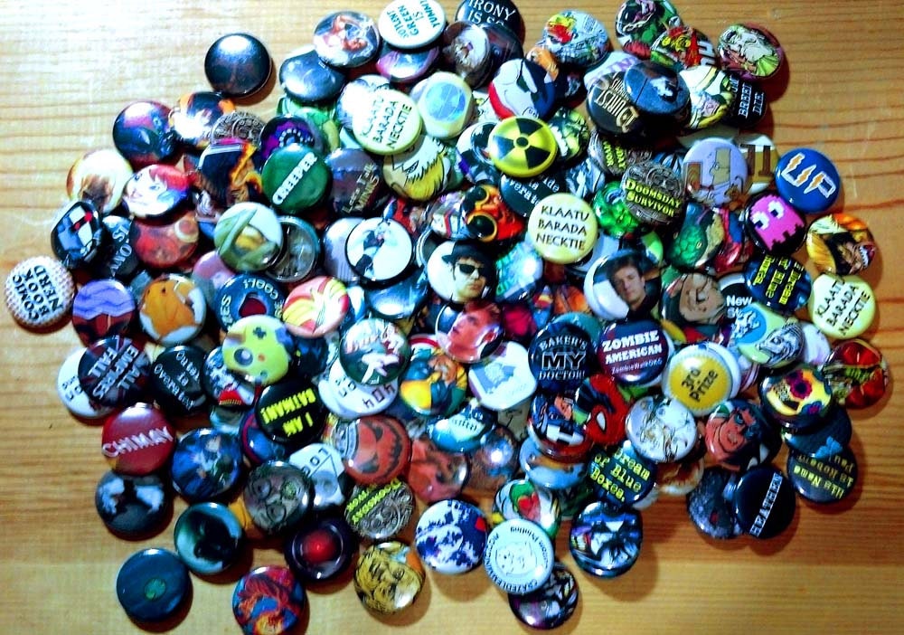 Grab Bag - Pop Culture Buttons (30pack, 100pack) - Crazed Lemming