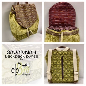 Savannah Backpack Purse PDF Pattern image 3
