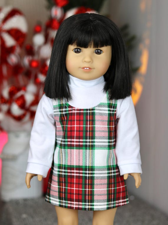 18 Inch Doll Plaid Jumper Dress | Christmas Plaid | Festive Party Outfit -  Etsy