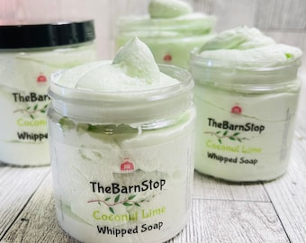 Whipped Soap | Coconut Lime | Cream Soap | Shaving Cream | Bath Soap | Whipped Body Wash | Whipped Shaving Cream |  Gifts for Her