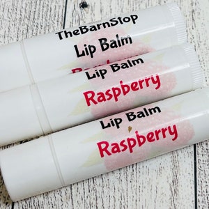 Natural handmade Lip Balm | Raspberry Lip Balm | Shea Butter Lip Balm | Homemade Chapstick | Many Scents