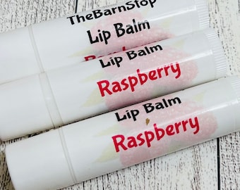 Natural handmade Lip Balm | Raspberry Lip Balm | Shea Butter Lip Balm | Homemade Chapstick | Many Scents