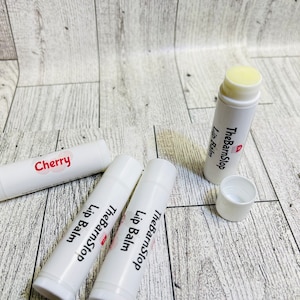 Kersen lippenbalsem | Natuurlijke handgemaakte lippenbalsem | Sheaboter lippenbalsem | Zelfgemaakte chapstick