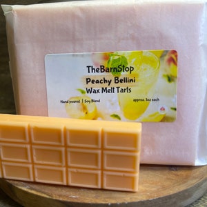 Peachy Bellini Wax Melt  scented wax melt strong scented wax snap bar plastic free