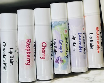 Handmade Shea Butter Lip Balm: Orange Creamsicle, Lavender, Tropical Paradise