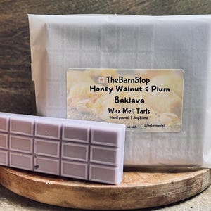 Honey Walnut Plum Baklava Soy Wax Melt | Strongly Scented Holiday Wax Melts | Food-Inspired Wax Tart Burner
