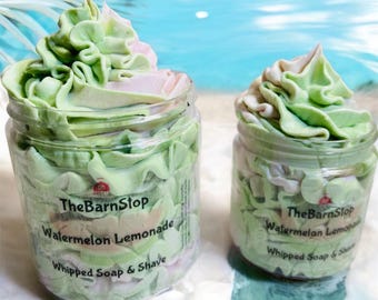 Watermelon Lemonade Whipped Soap | Vegan Shaving Cream