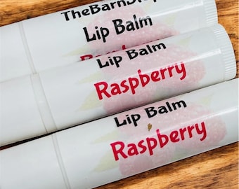 Natural Raspberry Lip Balm | Homemade Shea Butter Chapstick