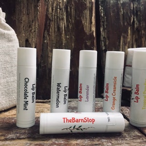 Three Lip Balm Set | All Natural Lip Chapstick | Shea Butter lip balm | Tropical Lip Balm | Watermelon lip balm | Chocolate Mint Lip Balm