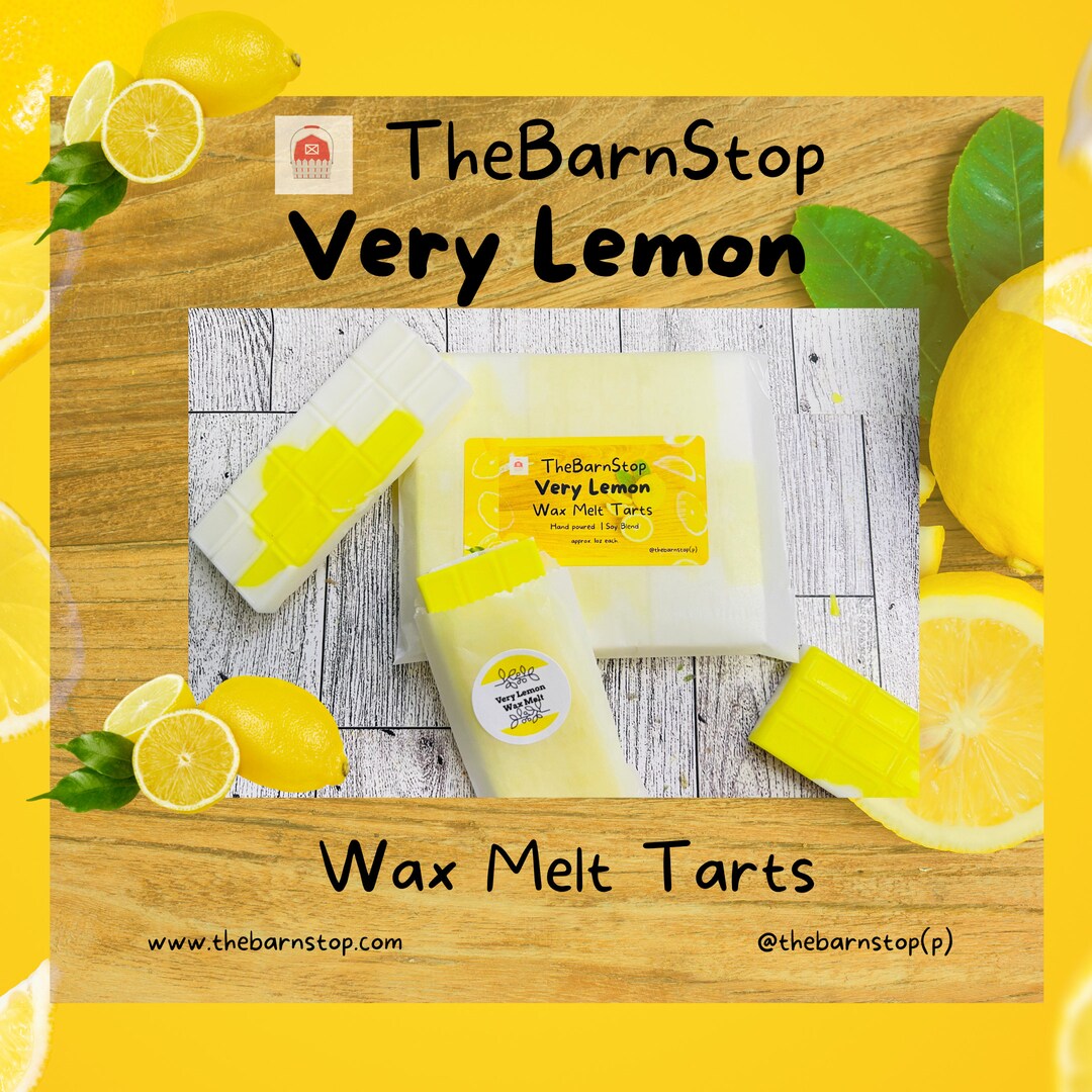 Very Lemon Wax Melt Citrus Scented Wax Melt Strong Scented Wax Snap Bar