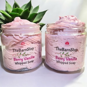 Berry Vanilla | Whipped Soap | Cream Soap | Shaving Cream | Bath Soap | Whipped Body Wash | Whipped Shaving Cream |  Gifts for Her