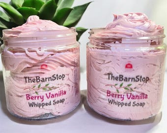 Berry Vanilla Whipped Soap | Vegan Shave Soap