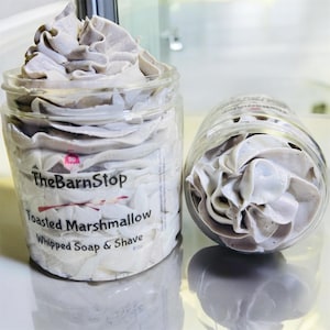 Toasted Marshmallow Whipped Soap: Vegan Shave Cream & Body Wash