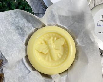 Shea Butter-Mango Butter Lotion Bar | Solid Lotion Bar | 2oz Travel Tin | Lavender Patchouli Lotion Bar | Many Scents