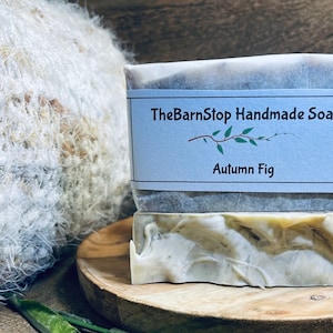 Handmade Autumn Fig Soap Bar: Shea Butter, Fall Scent