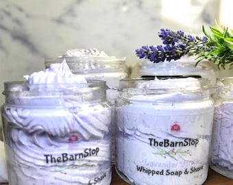 Lavender Vanilla Whipped Soap: Shave Soap & Body Wash