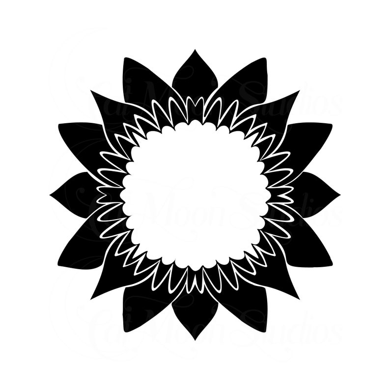 Sunflower PNG for sublimation Flower Mandala SVG Sunflower SVG Mandala Clip Art Floral Mandala Vector