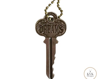 Antique STYLE Key Necklace DREAMS, Vintage Key, Boho Necklace, Pendant Necklace