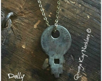 Old Key Necklace DOLLY: Vintage Key, Pendant Necklace, Boho Necklace