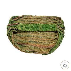 Green Striped Razor Cut Headband, Boho Headband, Headbands for Women, Hair Accessories, Head Wrap image 2