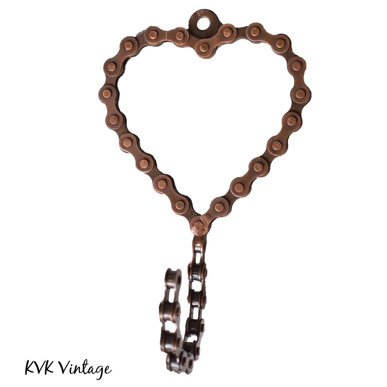 Bike Chain Heart Wall Hook Industrial Décor Bike Chain Art Etsy