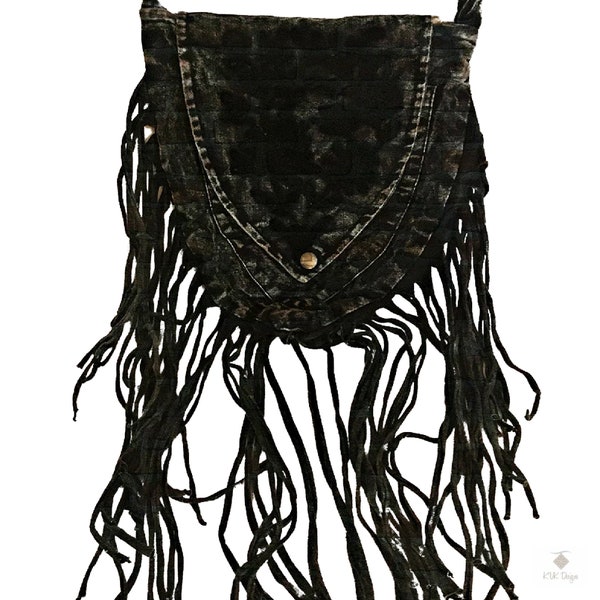 Black Fringe Crossbody Purse - Stylish Boho Shoulder Bag