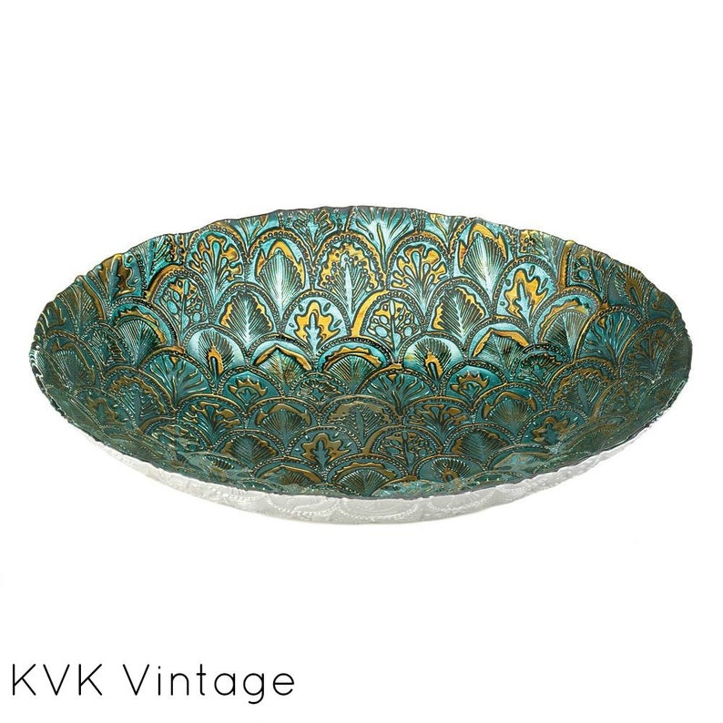 Abstract Peacock Decorative Bowl Decorative Bowls Bowls Etsy