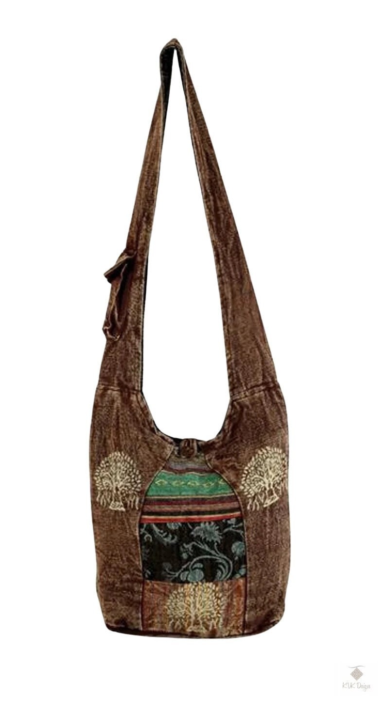 Tree of Life Crossbody Sling Bag, Boho Bag, Shoulder Bag, Hippie Bag