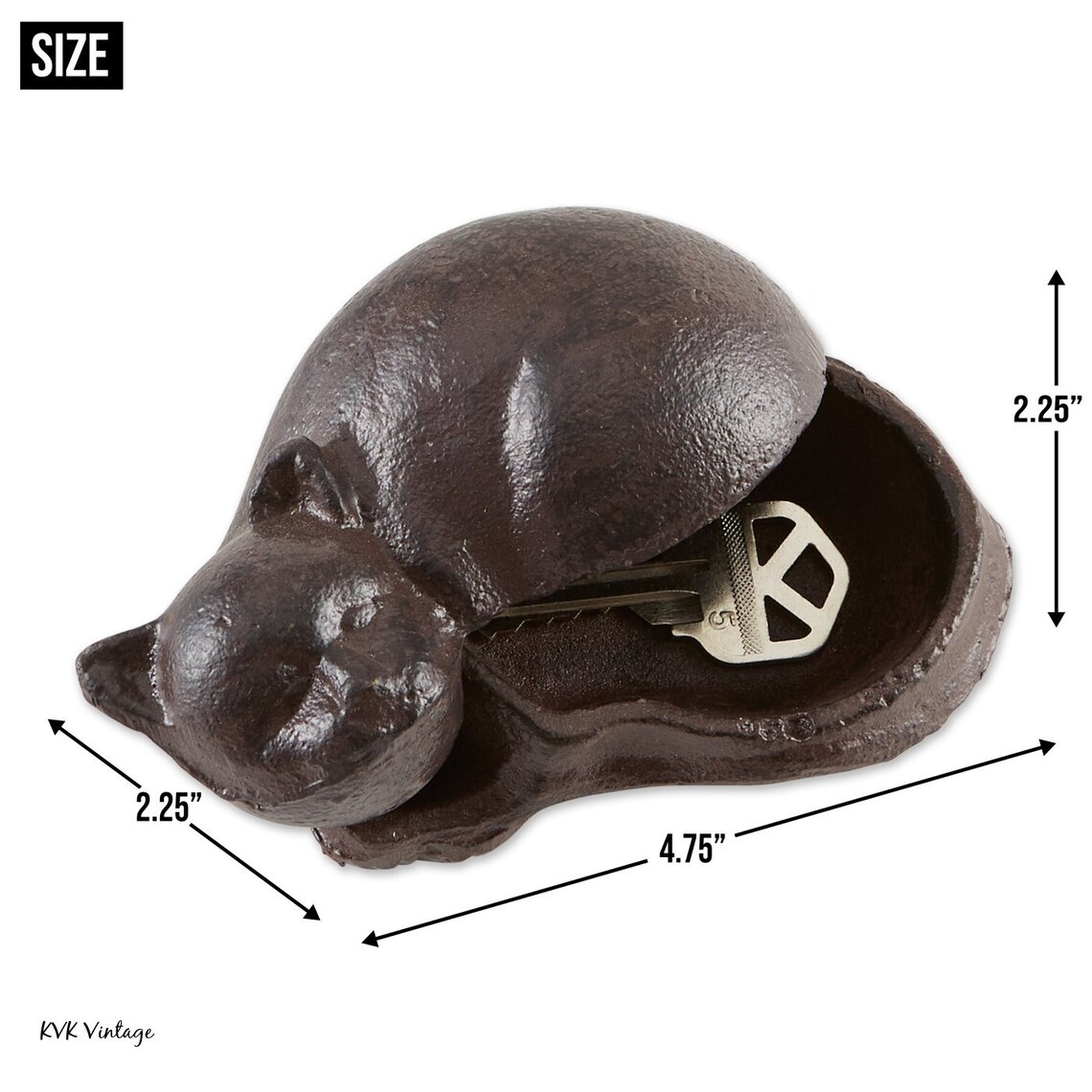 Cast Iron Cat Key Holder Garden Decoration Cat Key Hider Etsy