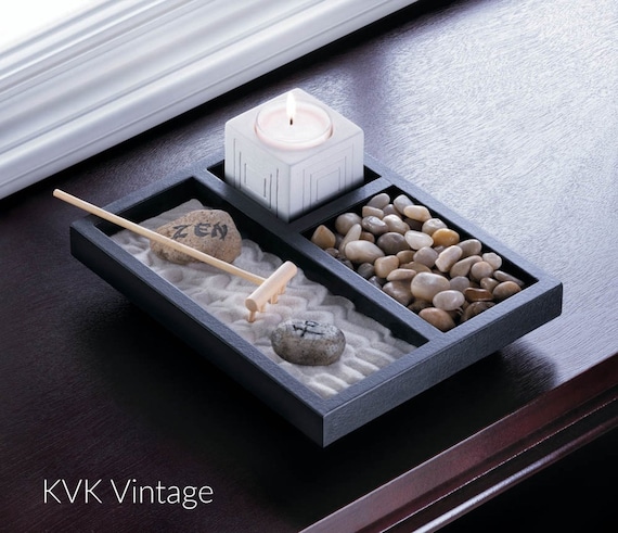 Tabletop Zen Garden - Zen Garden - Religious - Sanctuary - Home Decor - Spirituality - Meditation - Zen - Religion - Yoga - Meditate