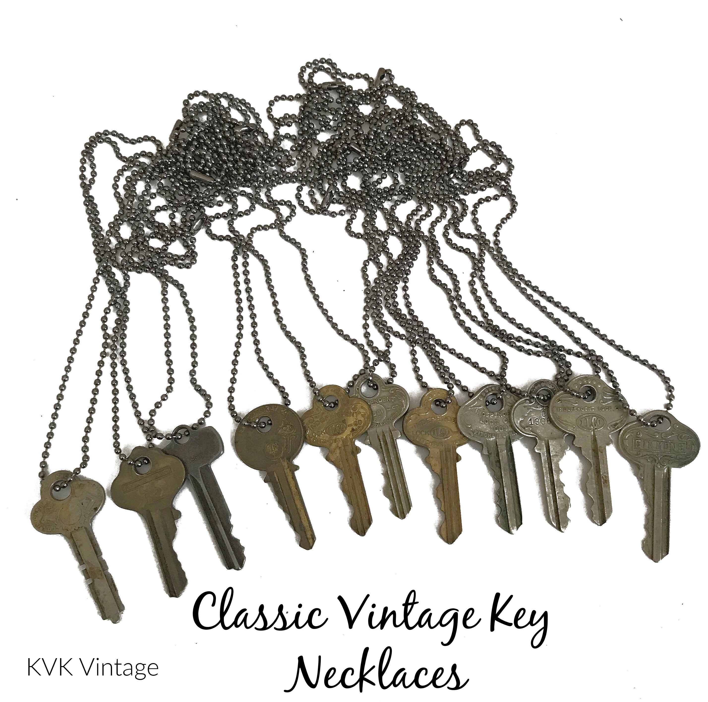 Vintage Key Necklace KIKI Old Key Key Pendant House Etsy