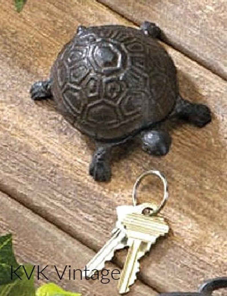 Cast Iron Turtle Key Holder Animal Key Holder Key Hider Etsy