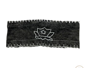 Black Lotus Flower Headband, Boho Headband, Headbands for Women, Hair Accessories