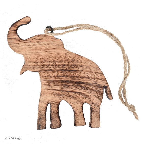Wooden Elephant Ornament Home Décor Ornaments Fair Trade Etsy