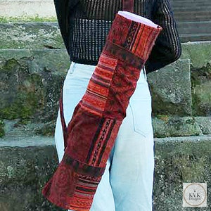 Stylish Roll Up Yoga Bag - Handcrafted Patchwork Yoga Mat Carrier