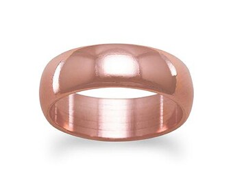 6mm Copper Band Ring - Copper Ring - Copper Jewelry - Boho Ring - Bohemian Jewelry
